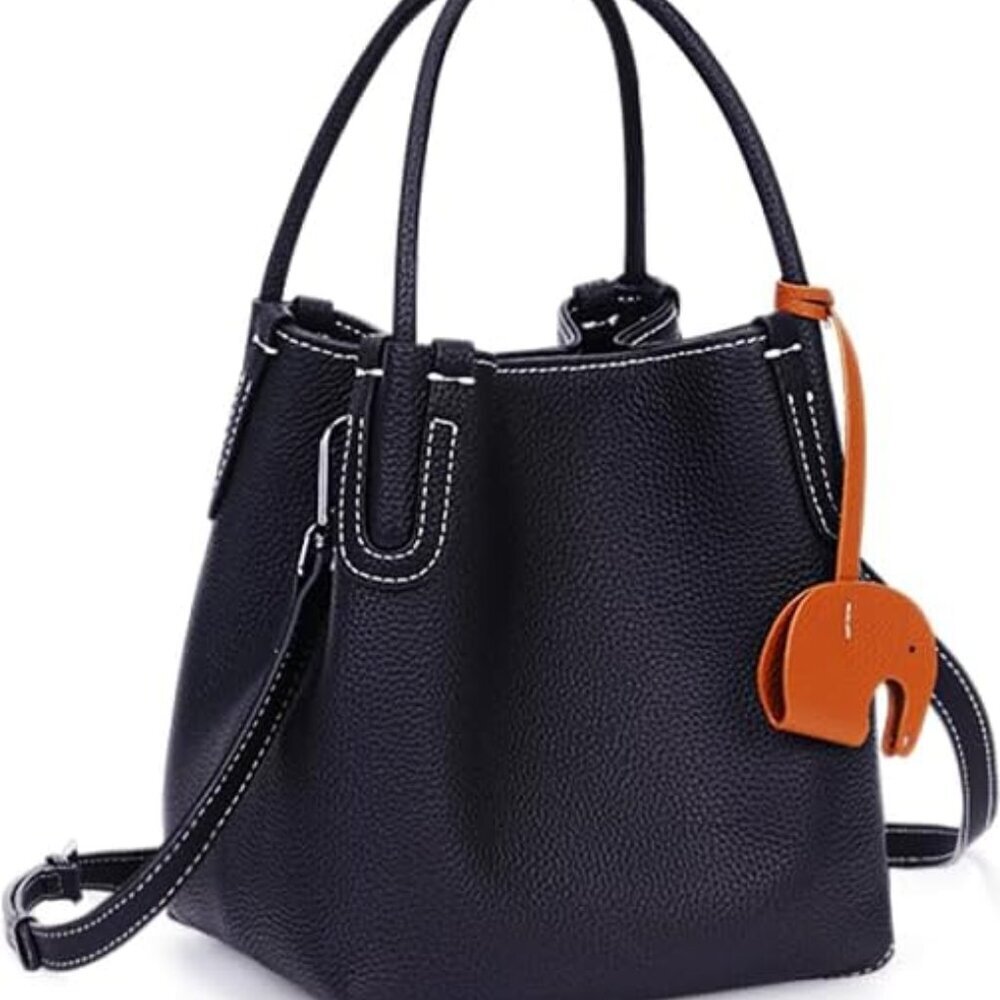 Leather Tote Bag Small Mini Crossbody Satchel Women's Handbag Purse